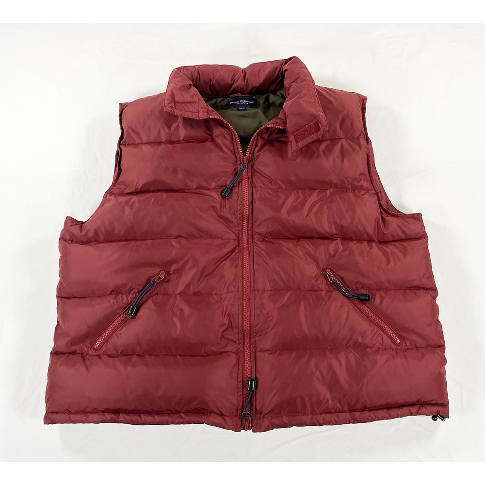 Vintage Daniel Cremieux Down Puffer Vest Mens Extra Large XL Red Quilted Outdoor